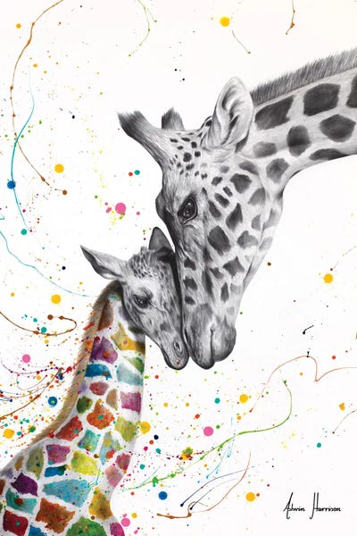Wandbild  Leinwandbild Kunstdruck 10999_PP-1 Canvas Picture Print Giraffen